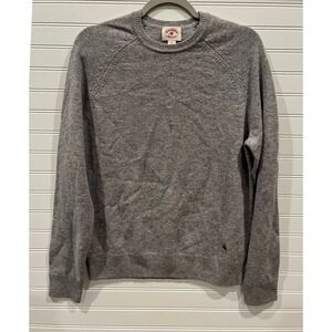 Brooks Brothers Red Fleece Crew Neck Sweater Gray Lambswool Size S